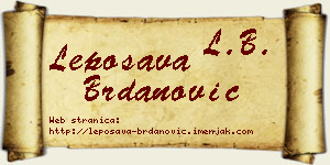 Leposava Brdanović vizit kartica